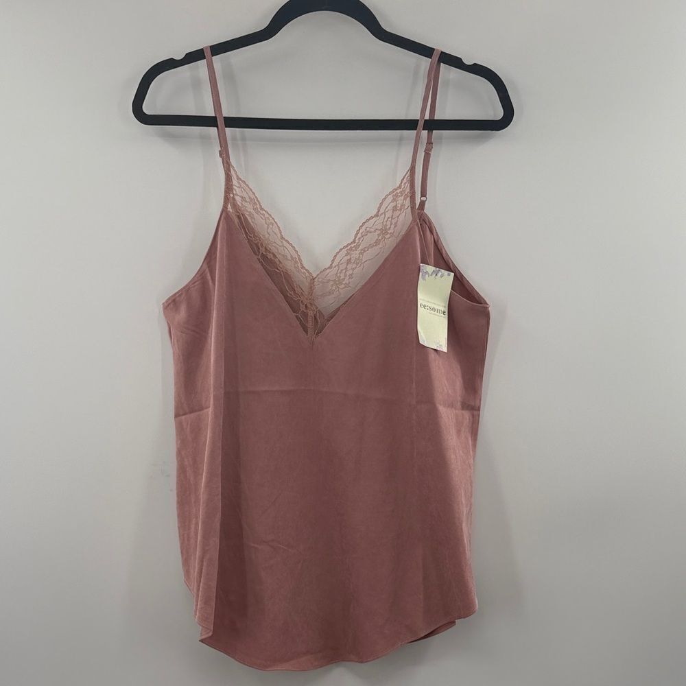 3For$20 Eesome Dusty Rose Lace Cami size: Small